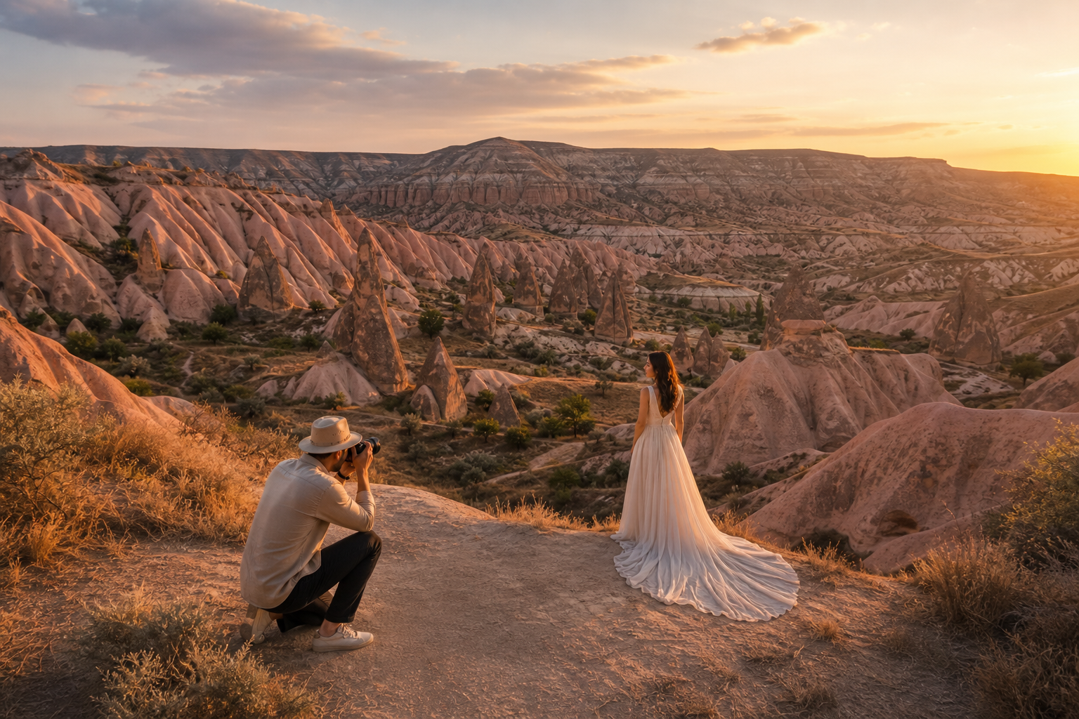 Photo shoot in Rose Valley Cappadocia